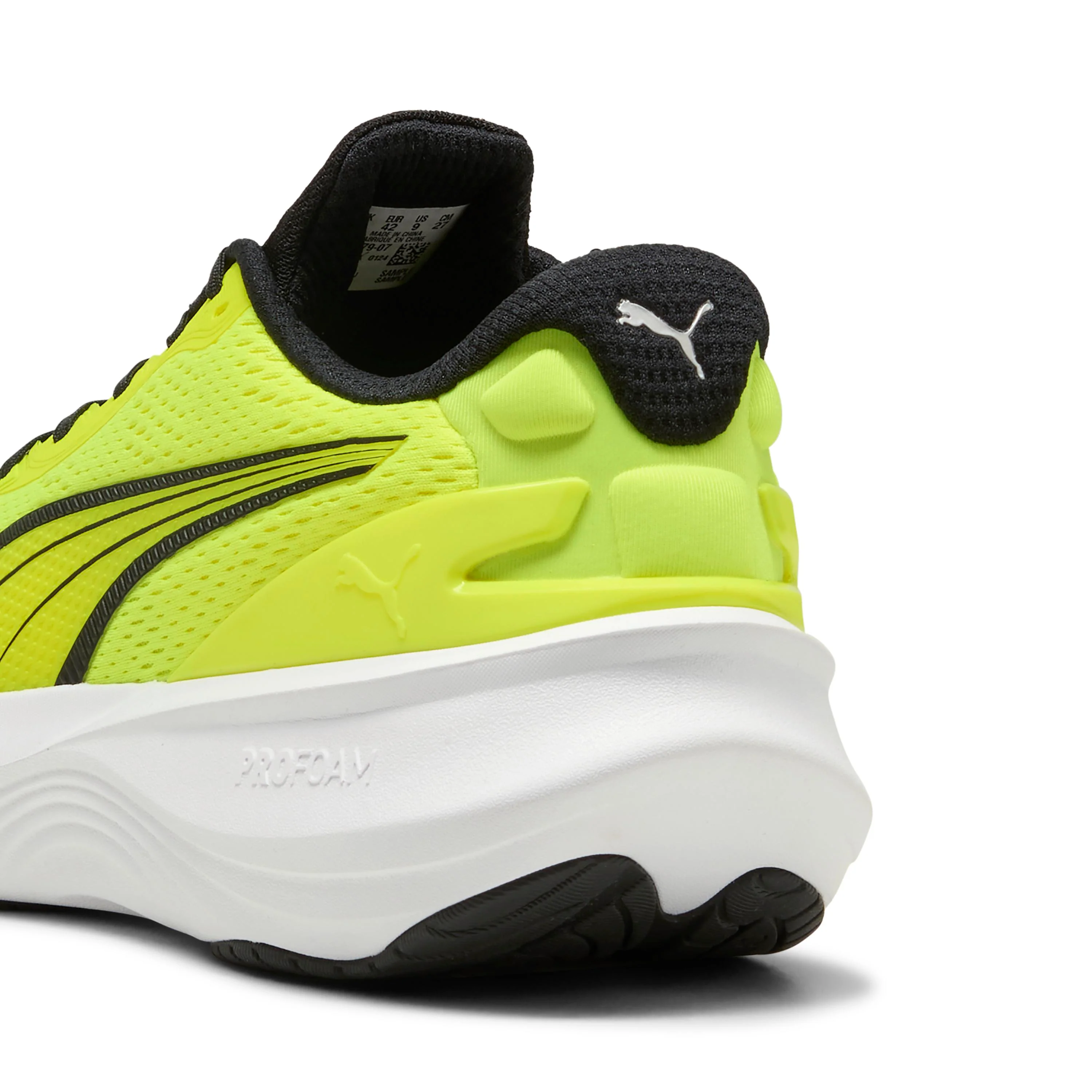 Scarpe da running giallo fluo da Uomo con logo Puma - Image 4
