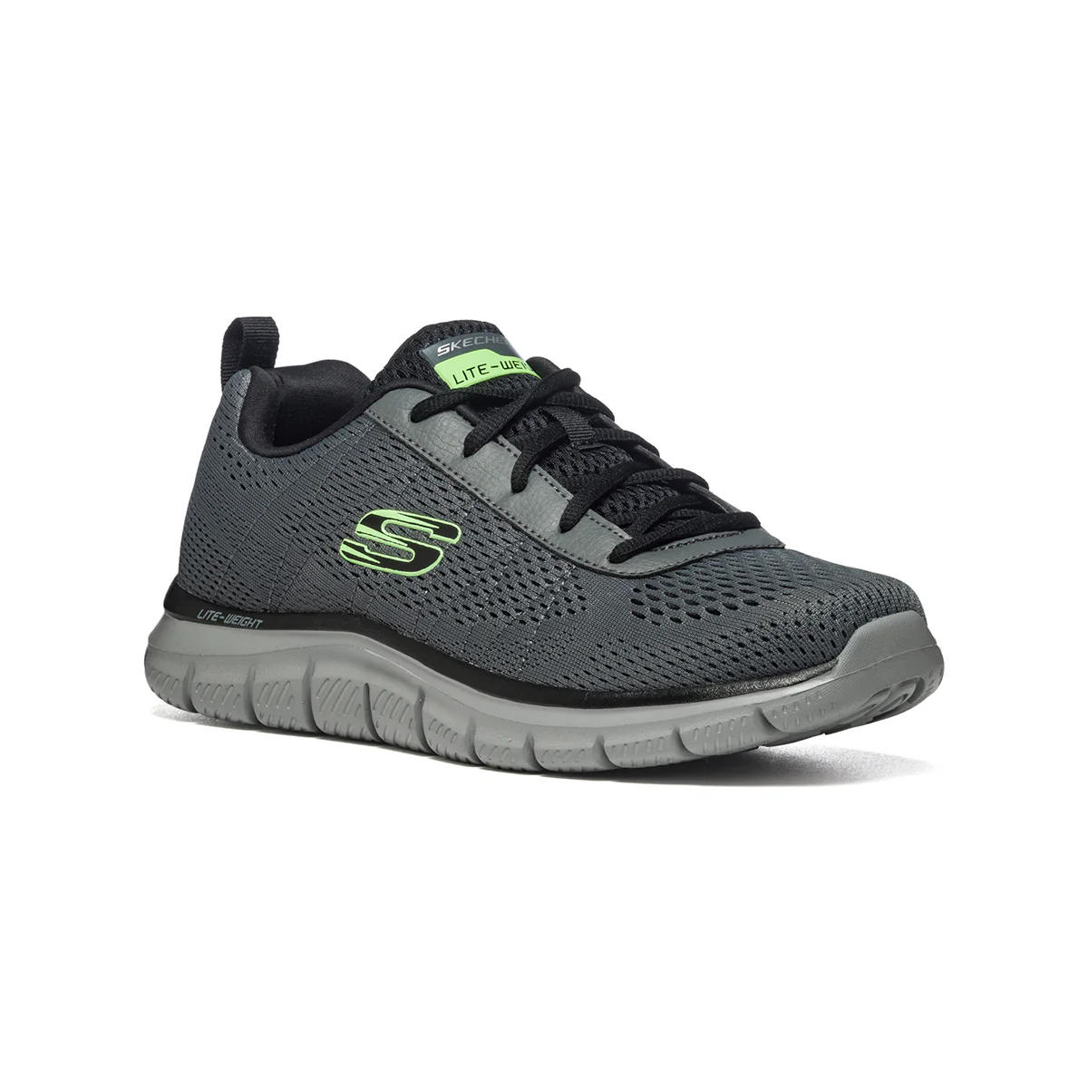 Scarpe da running grigie con logo laterale Skechers Track - Image 2