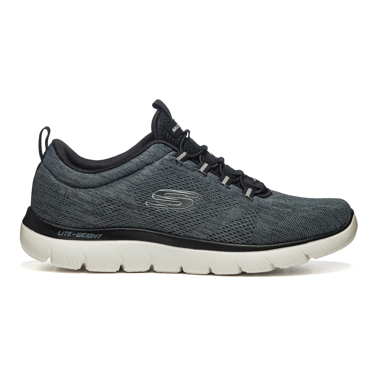 Scarpe da running grigie con sottopiede Memory Foam e intersuola Lite-Weight Skechers Summits