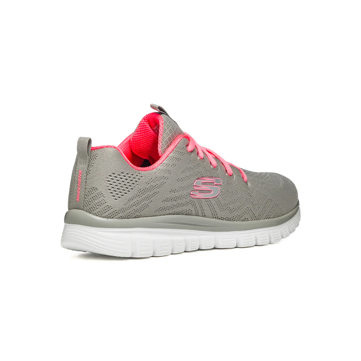 Scarpe da running grigie con sottopiede Memory Foam Skechers Graceful - Image 3