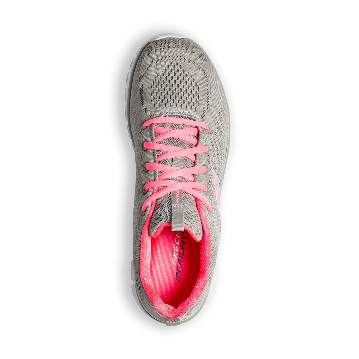 Scarpe da running grigie con sottopiede Memory Foam Skechers Graceful - Image 8