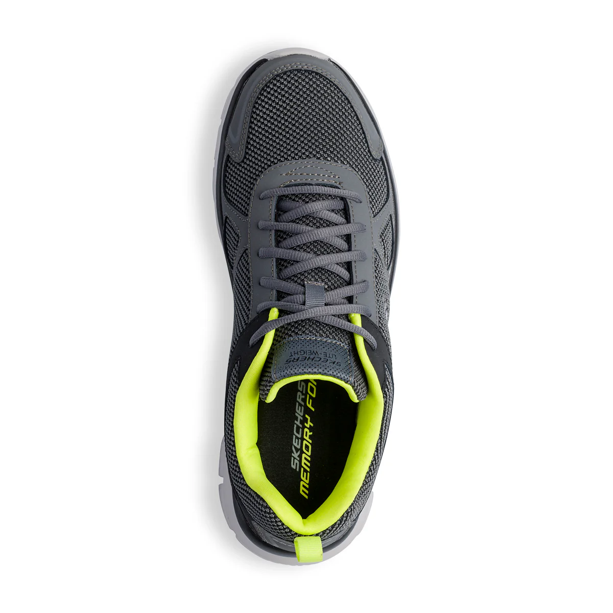 Scarpe da running grigie con sottopiede Memoy Foam e suola Lite-Weight Skechers Track - Image 8