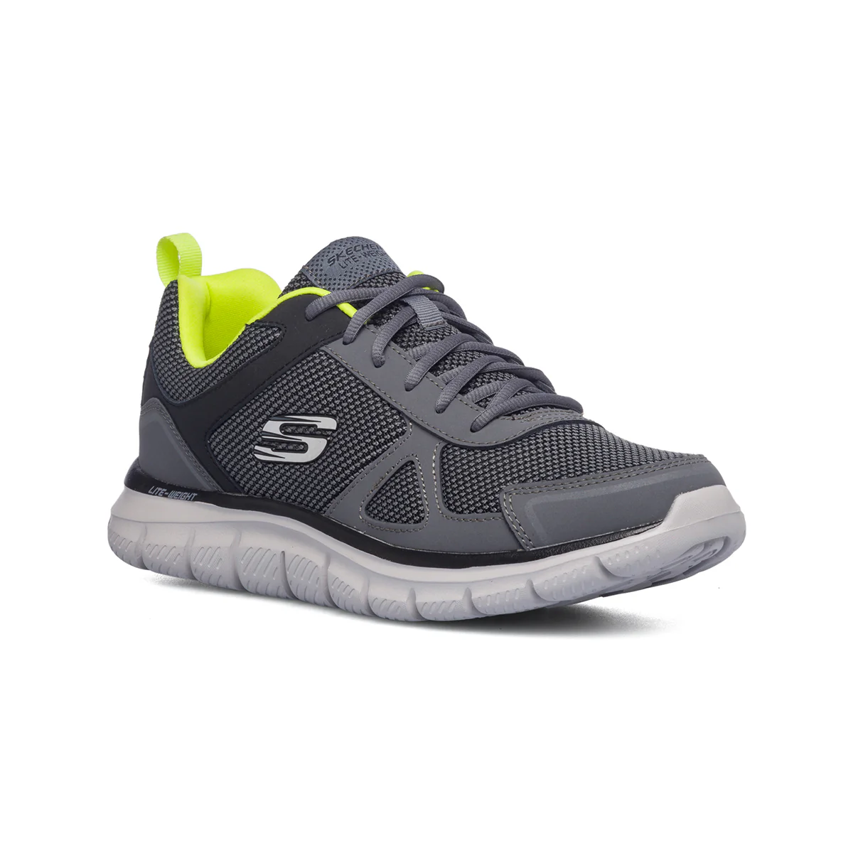 Scarpe da running grigie con suola Lite-Weight Skechers Track - Image 2