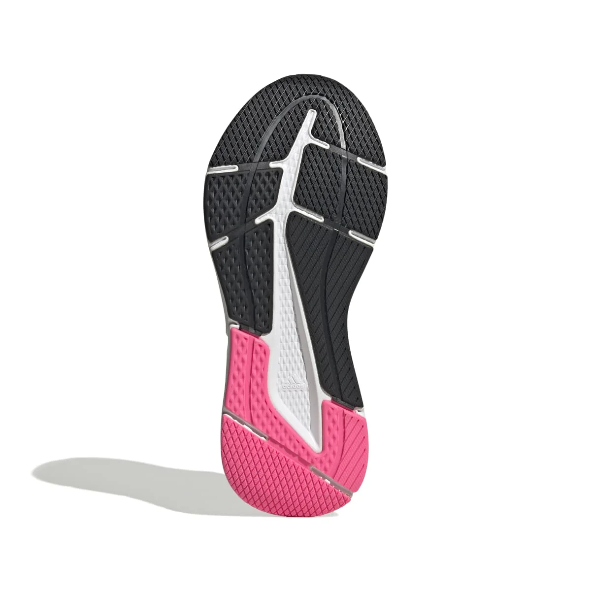 Scarpe da running grigie da donna con strisce laterali rosa adidas Questar 2 - Image 3