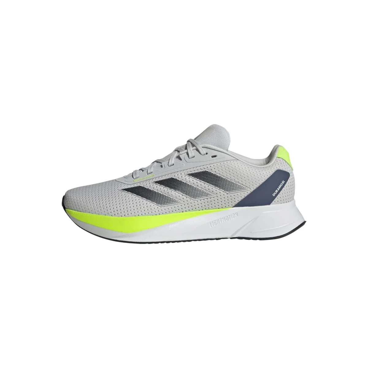 Scarpe da running grigie da uomo con dettaglio verde e logo adidas Duramo SL - Image 3