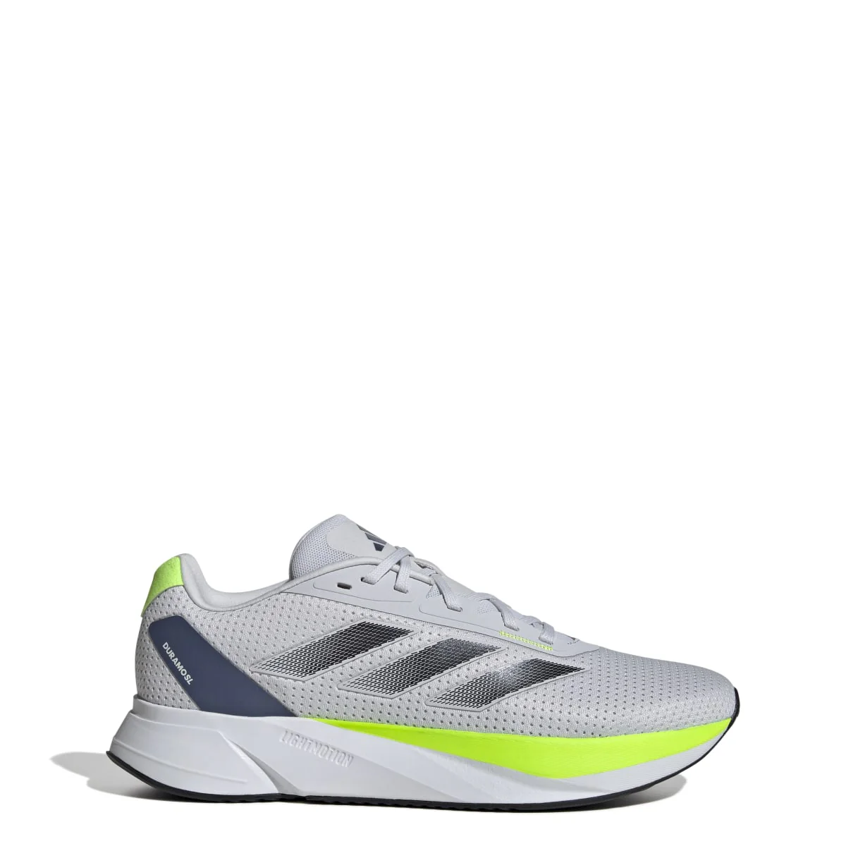 Scarpe da running grigie da uomo con dettaglio verde e logo adidas Duramo SL - Image 4