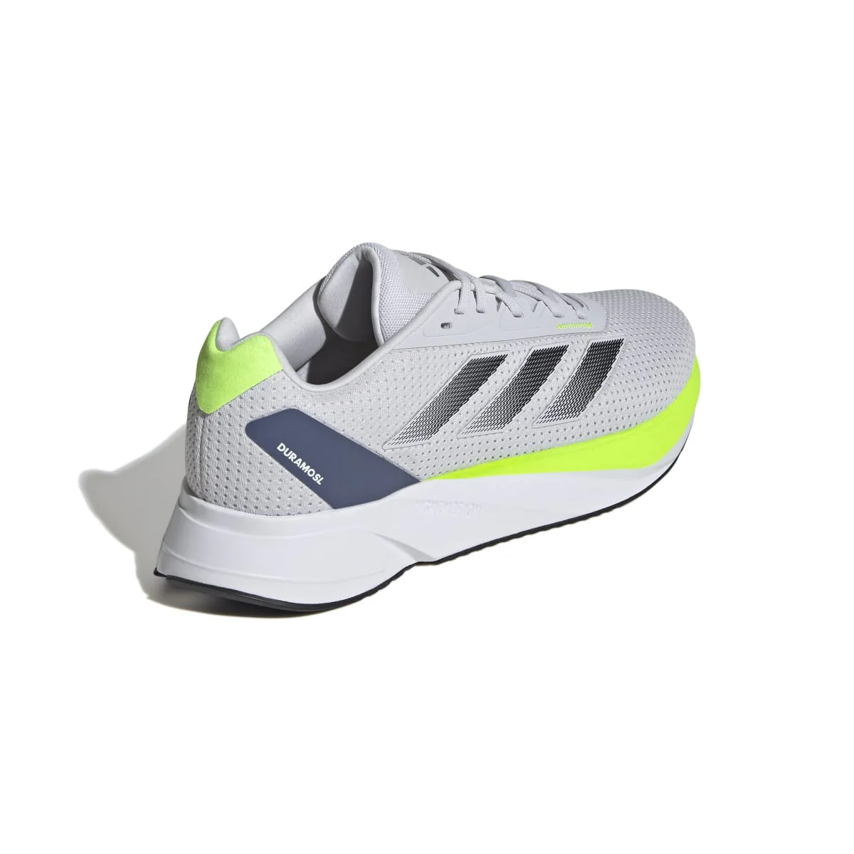 Scarpe da running grigie da uomo con dettaglio verde e logo adidas Duramo SL - Image 9