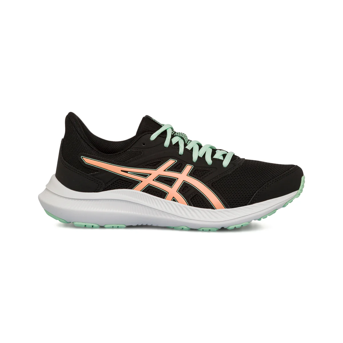 Scarpe da running nere da donna con strisce laterali rosa Asics Jolt 4