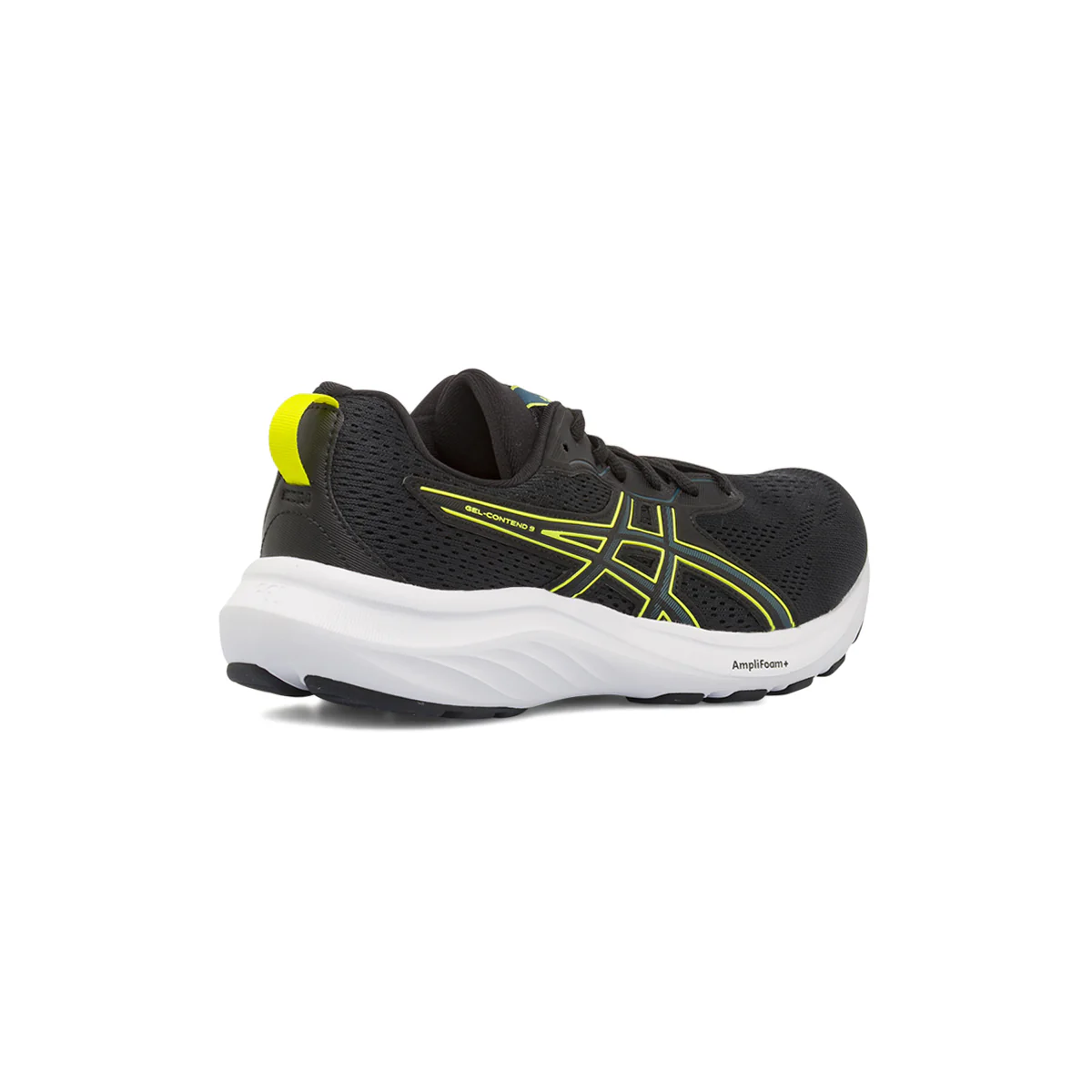 Scarpe da Running nere da Uomo con inserti giallo fluo Asics Gel-Contend 9 - Image 3