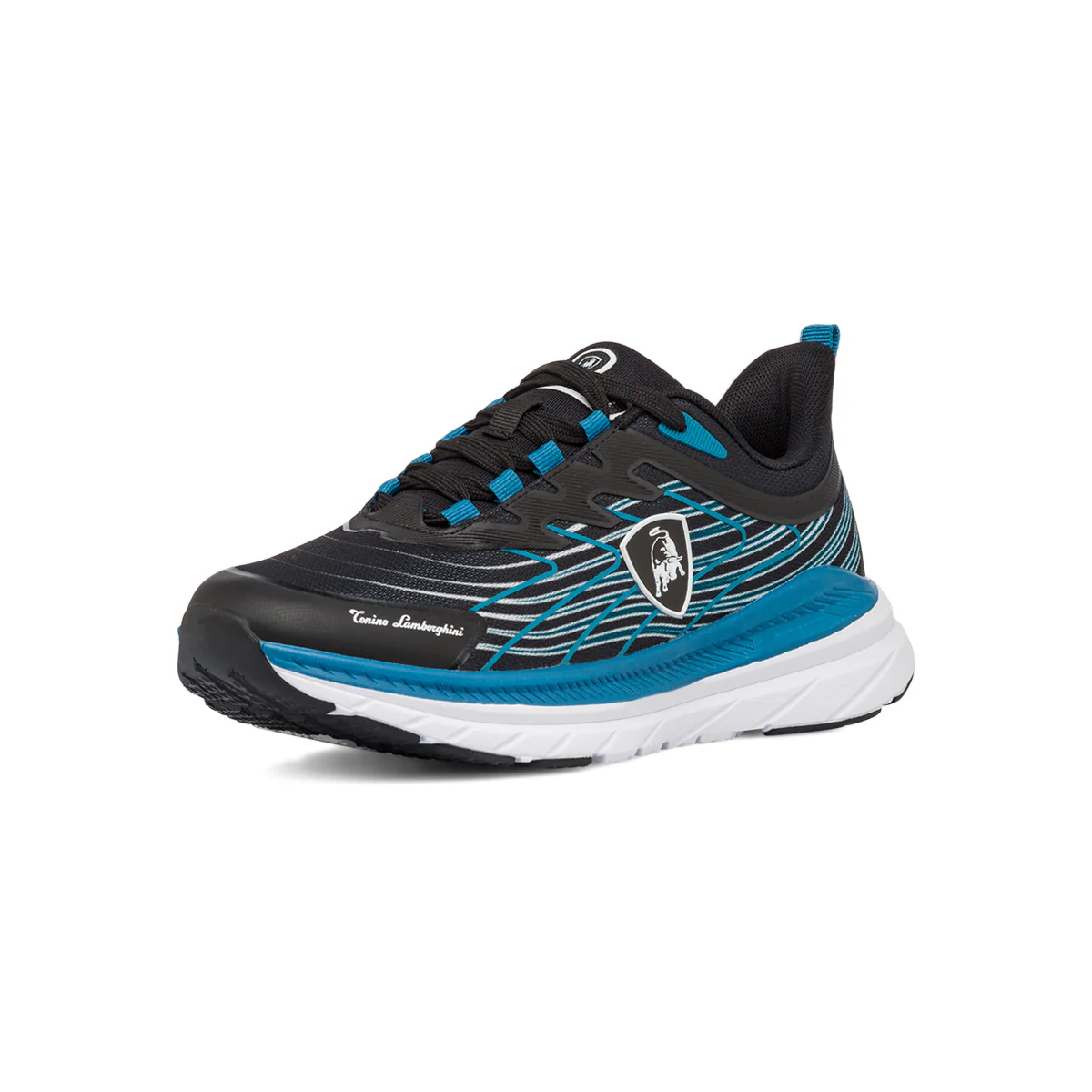 Scarpe da running nere da Uomo con sfumature azzurre Tonino Lamborghini - Image 2
