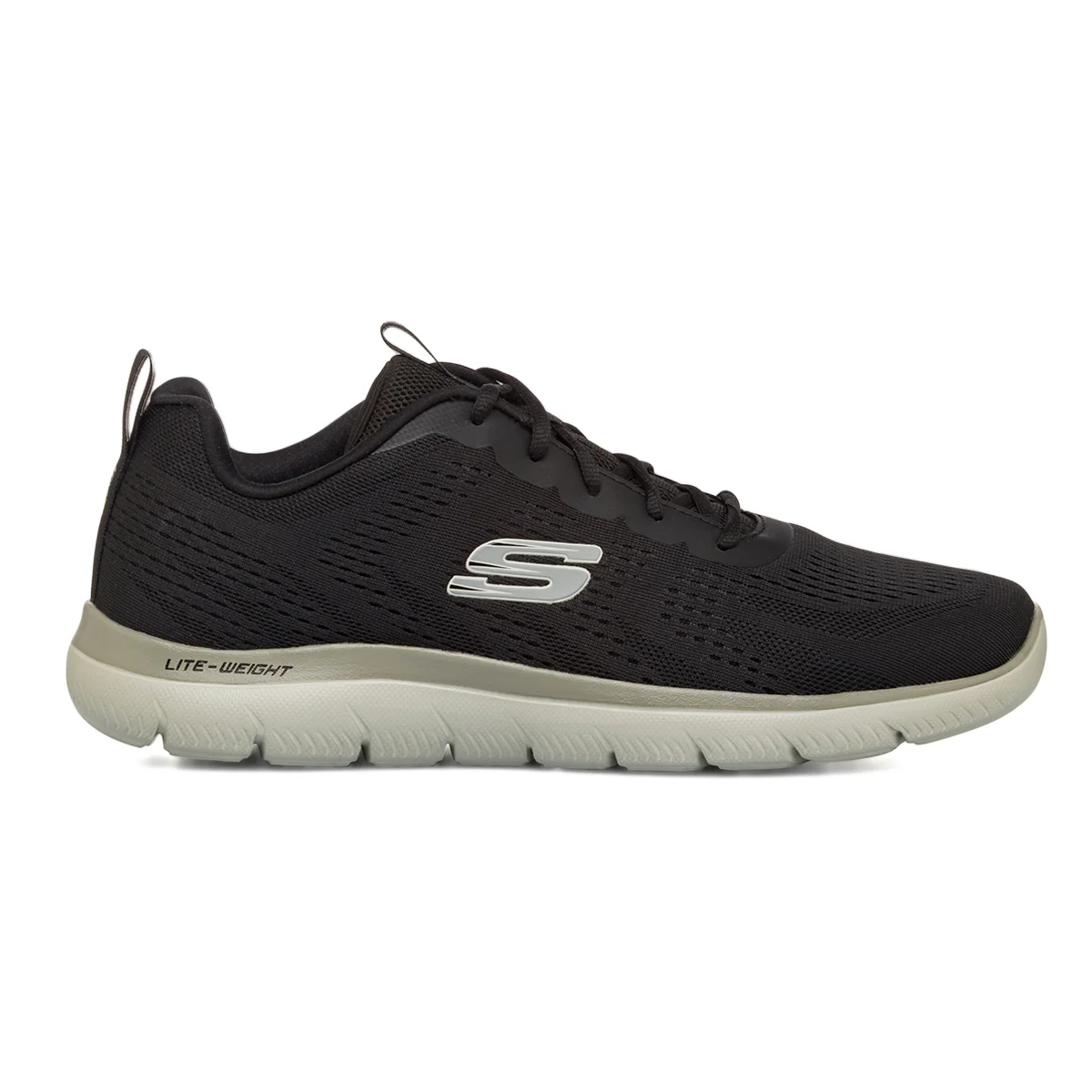 Scarpe da running nere da Uomo in tessuto mesh e memory foam Skechers Summits