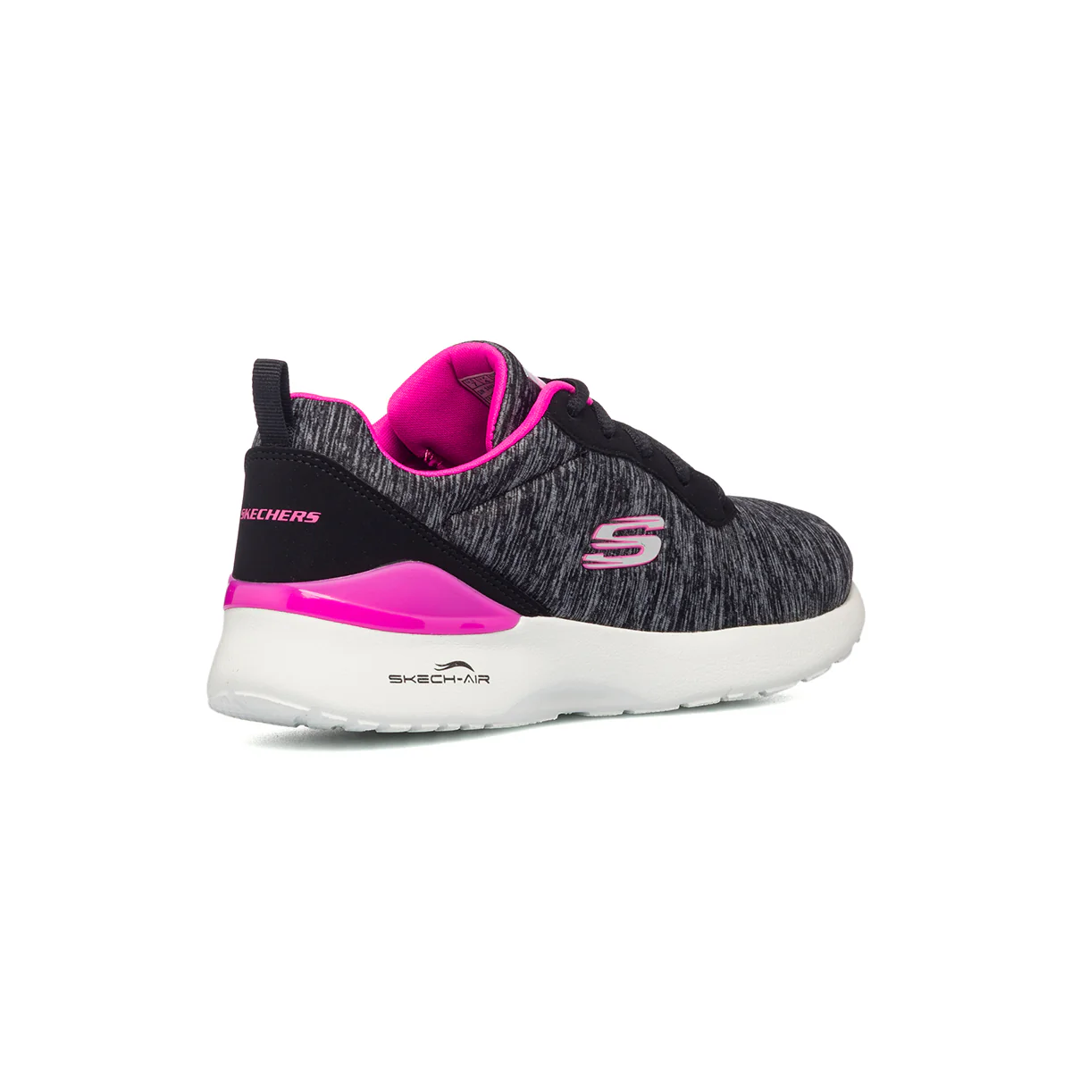 Scarpe da running nere e fucsia in mesh con soletta Memory Foam Skechers Skech-Air Dynamight - Image 3