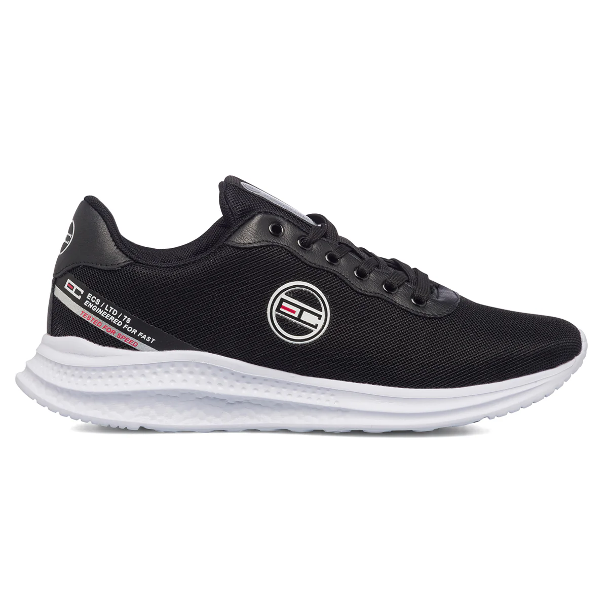 Scarpe da running nere in mesh da uomo Enrico Coveri Power