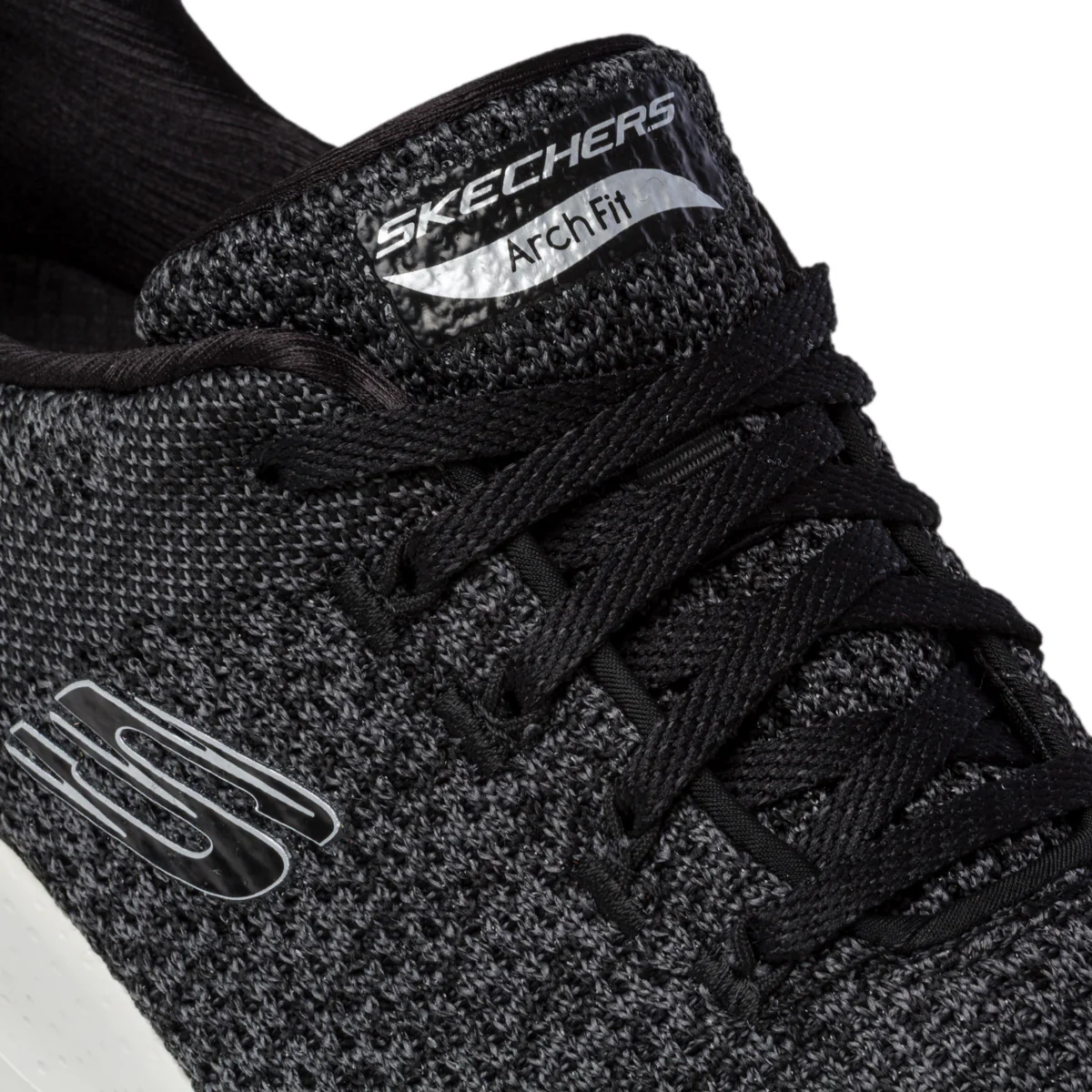 Scarpe da running nere in tessuto mesh con soletta Air-Cooled Skechers ArchFit - Image 6
