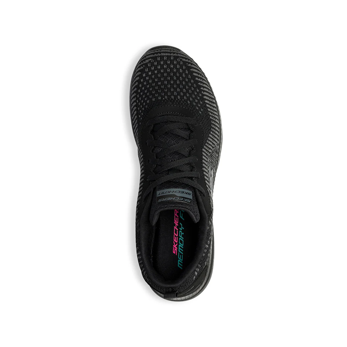 Scarpe da running nere in tessuto Skech-Knit con sottopiede Memory Foam Skechers Bountiful - Image 8