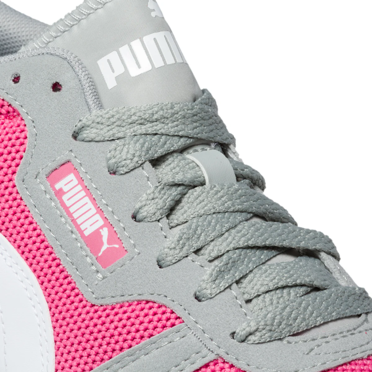 Sneakers rosa, grigie e ocra con striscia Formstrip a contrasto Puma R78 - Image 6
