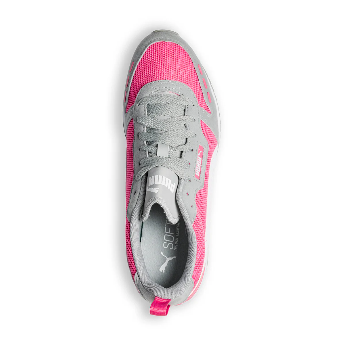 Sneakers rosa, grigie e ocra con striscia Formstrip a contrasto Puma R78 - Image 8