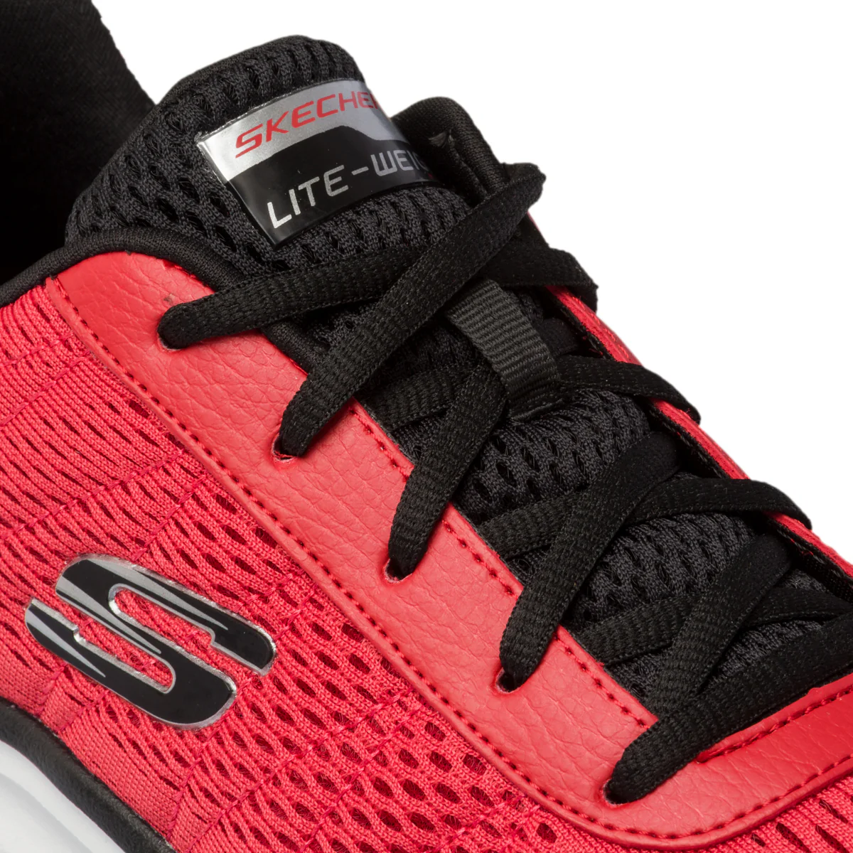 Scarpe da running rosse e nere con suola Memory Foam Skechers Track - Image 6