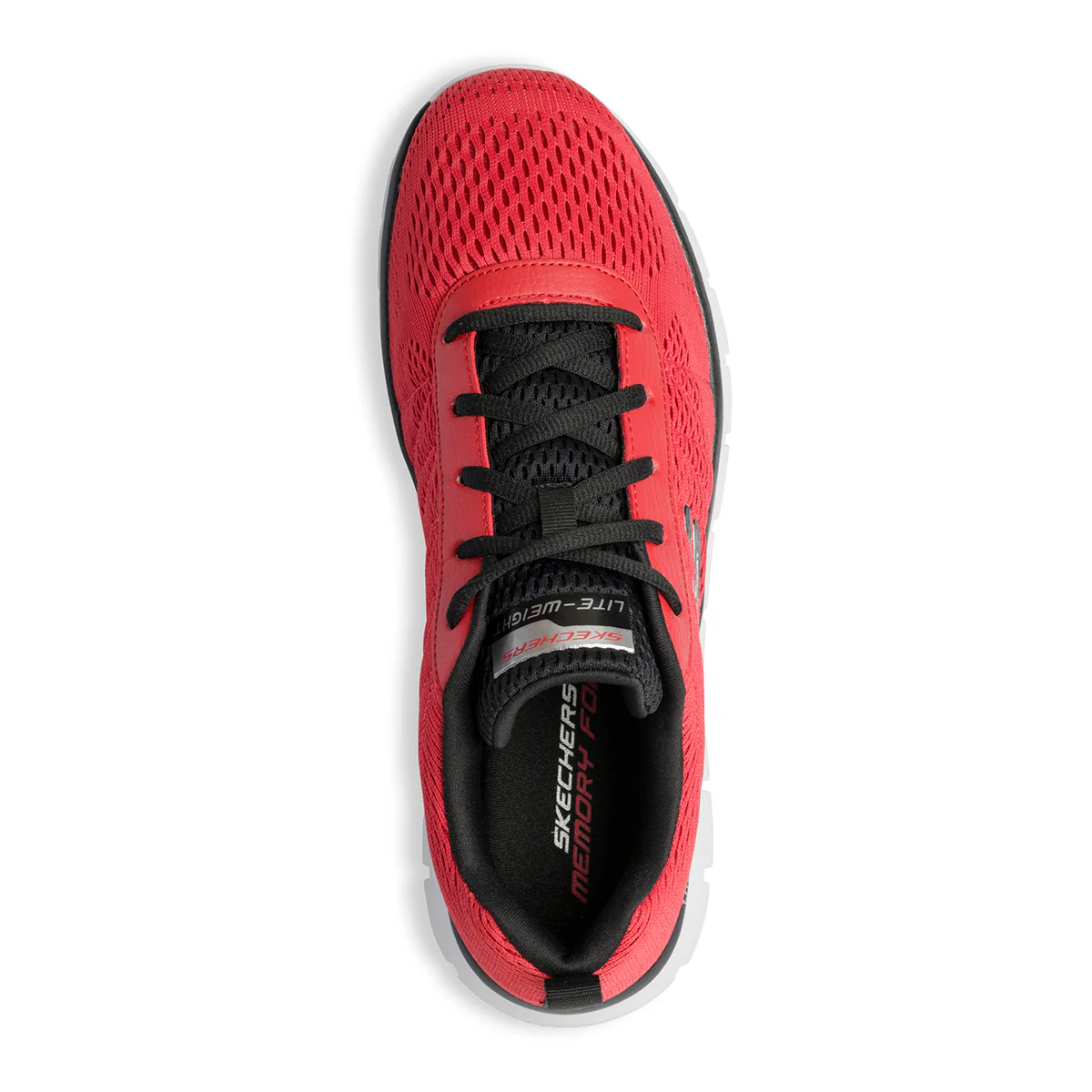 Scarpe da running rosse e nere con suola Memory Foam Skechers Track - Image 8
