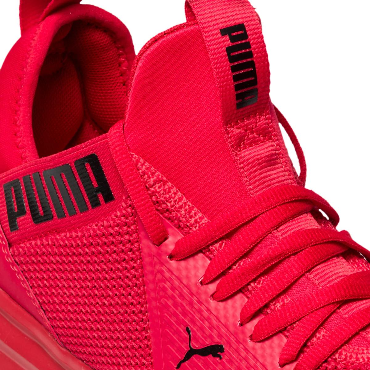 Sneakers rosse in tessuto mesh con logo laterale Puma Enzo Beta Woven - Image 6