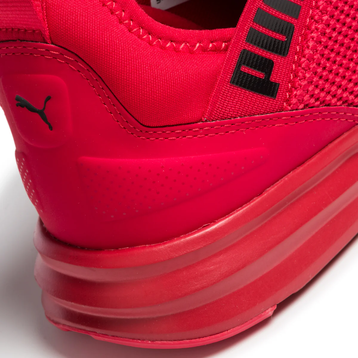 Sneakers rosse in tessuto mesh con logo laterale Puma Enzo Beta Woven - Image 7