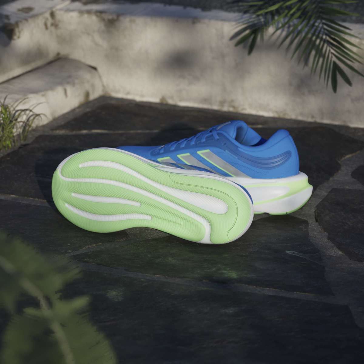 Scarpe da running uomo adidas Response 2 blu con intersuola Cloudfoam - Image 5