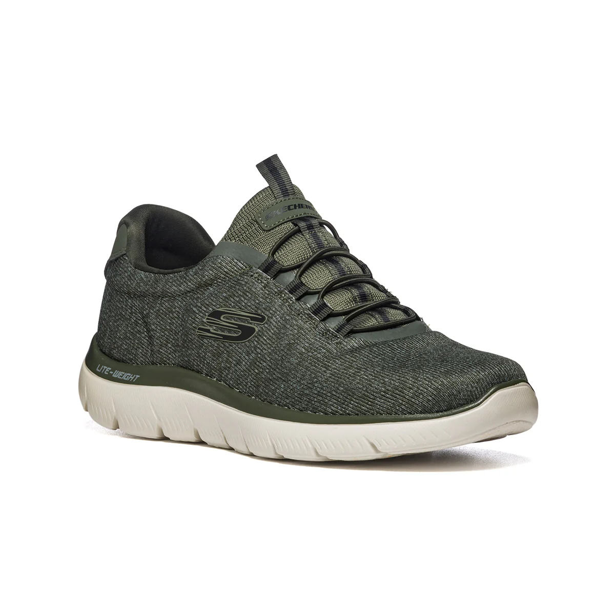Scarpe da running verde oliva con sottopiede Memory Foam e intersuola Lite-Weight Skechers Summits - Image 2