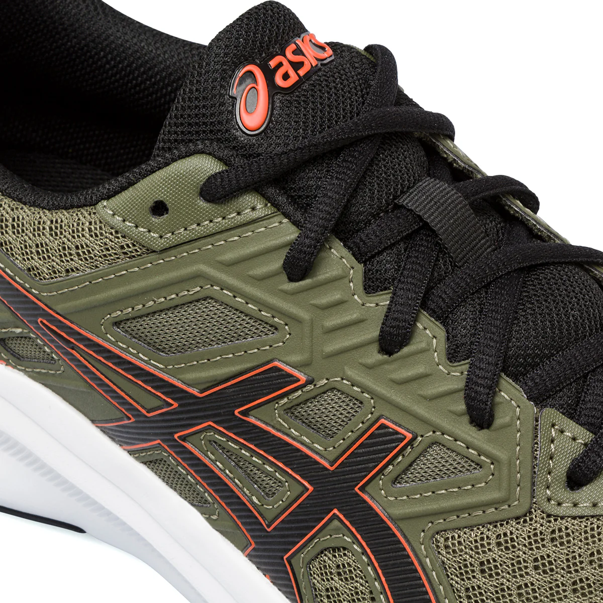 Scarpe da running verdi da uomo con dettagli in nero e arancione Asics Jolt 3 - Image 6