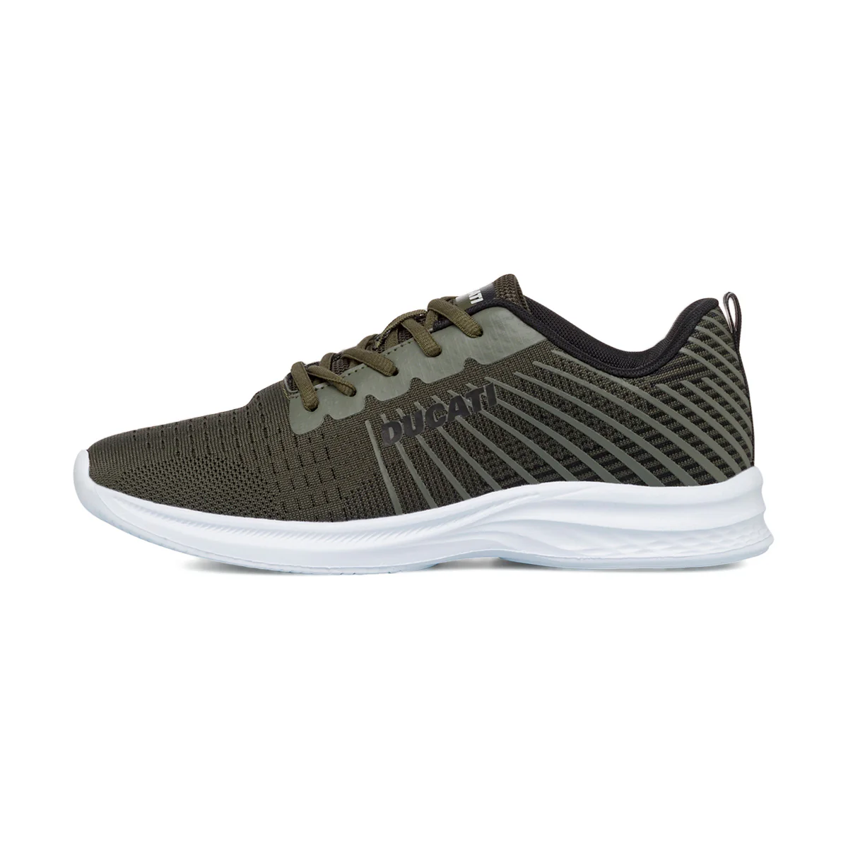 Scarpe da running verdi da Uomo in tessuto traspirante con logo Ducati