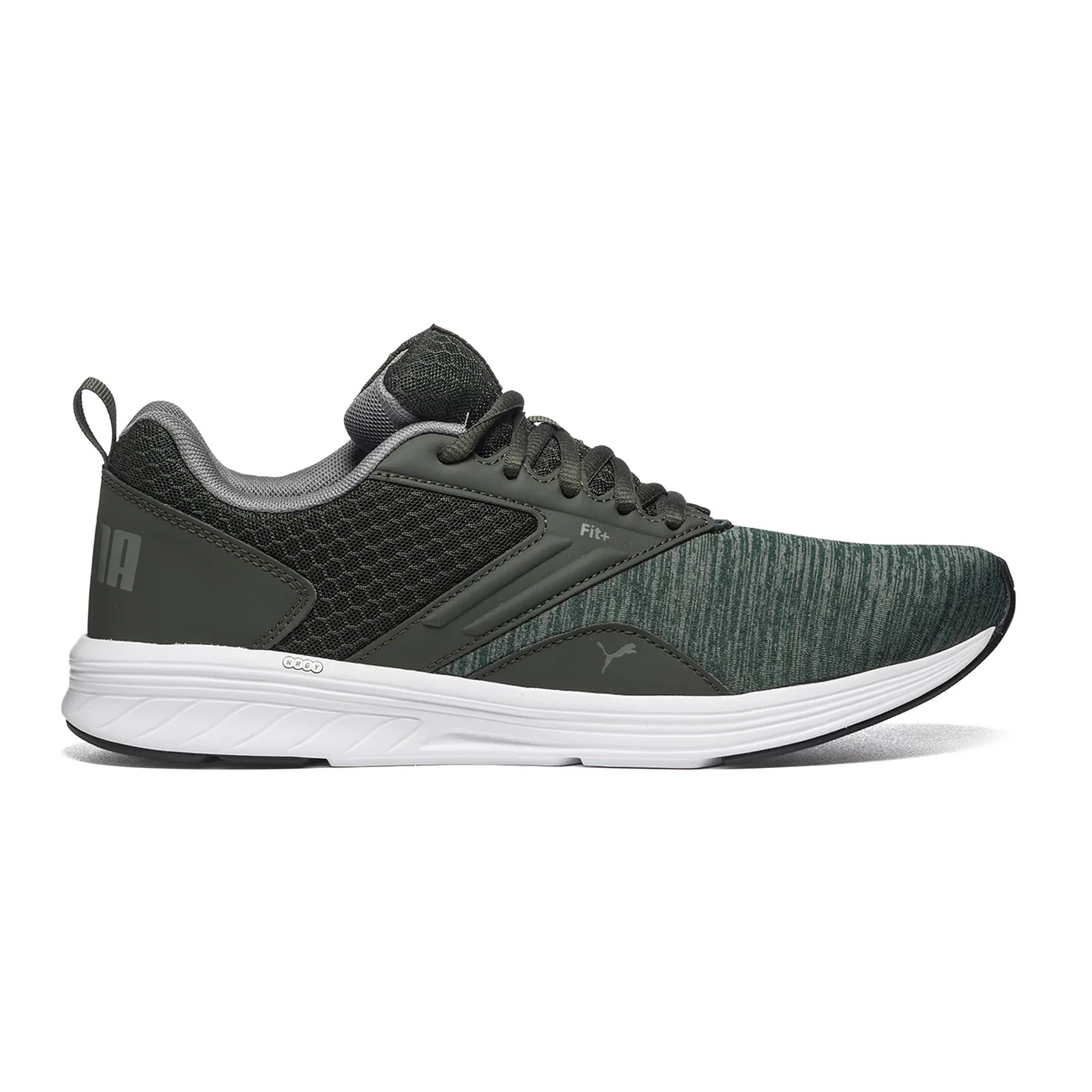 Scarpe da running verdi e grigie in tessuto con logo a contrasto Puma Nrgy Comet