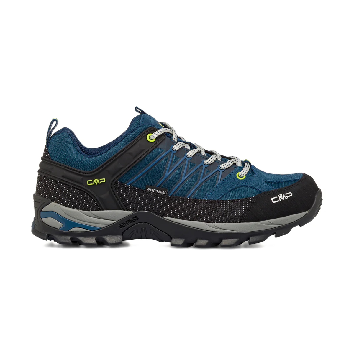 Scarpe da Trekking da Uomo in pelle blu petrolio Waterproof CMP Rigel Low