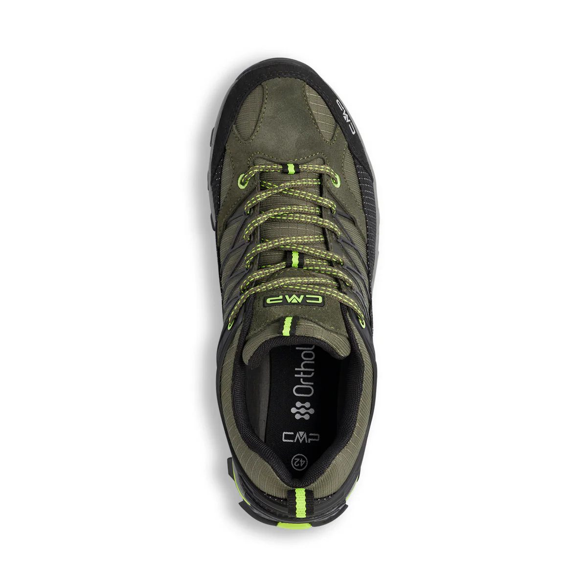 Scarpe da trekking verdi e nere da uomo waterproof CMP Rigel Low - Image 6