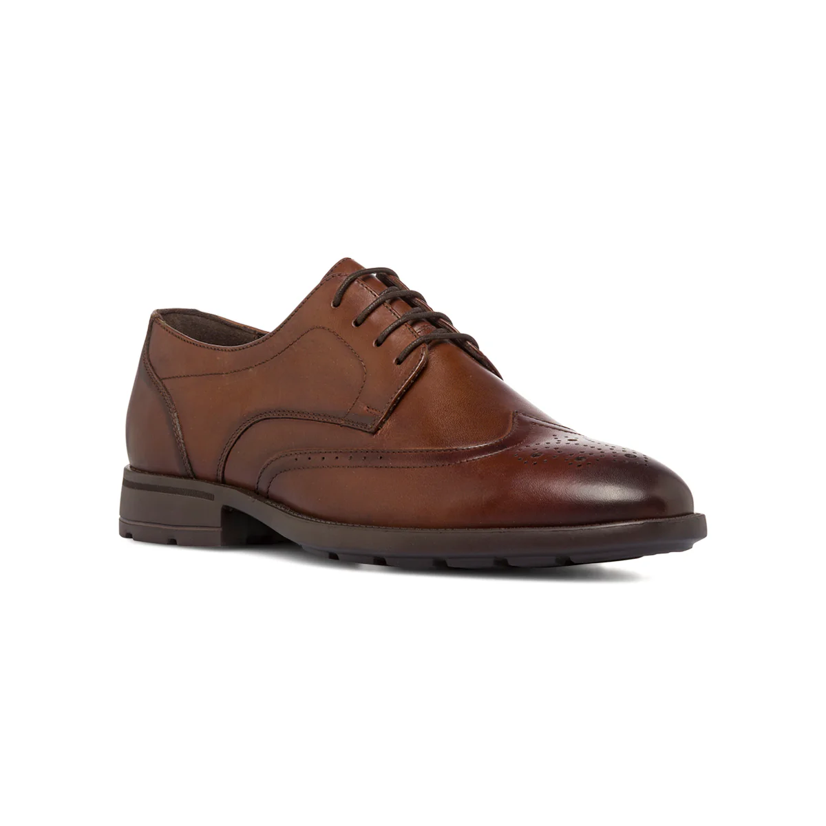 Scarpe Derby Marroni da Uomo con lavorazione Brogue Primopiano - Image 2