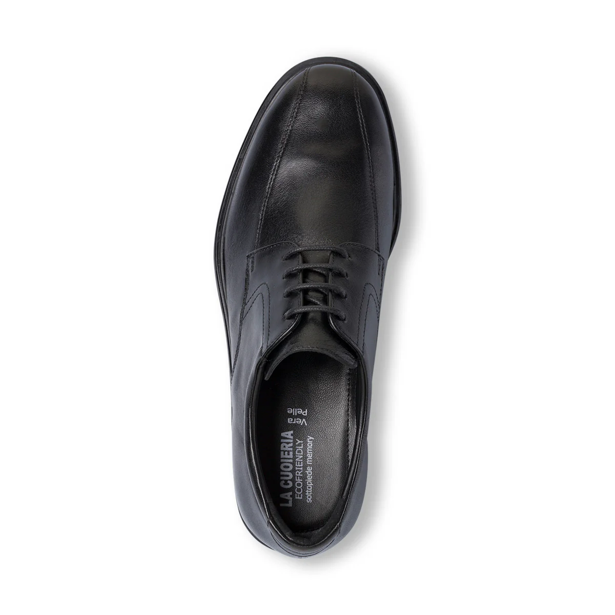 Scarpe Eleganti da Uomo Nere in Pelle con Allacciatura Derby La Cuoieria - Image 5