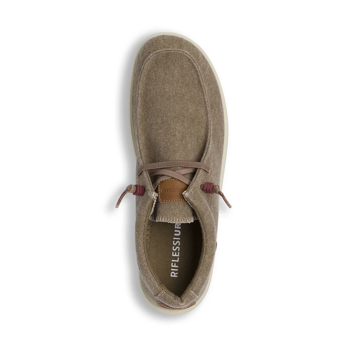 Scarpe in tela beige da Uomo con lacci elastici Riflessi Urbani - Image 5