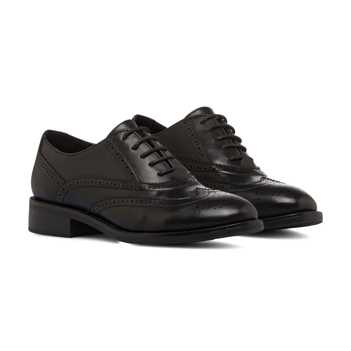 Scarpe Oxford nere da Donna con dettaglio Brogue Lora Ferres - Image 2