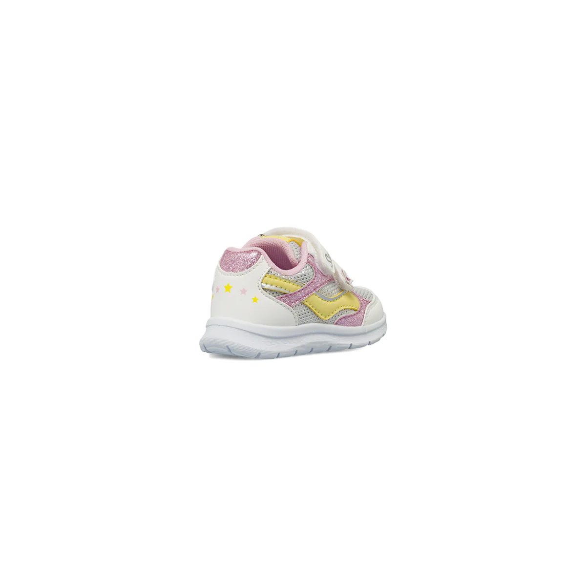 Scarpe Primi Passi Bambina Bianche con glitter rosa e stelle Chicco - Image 3