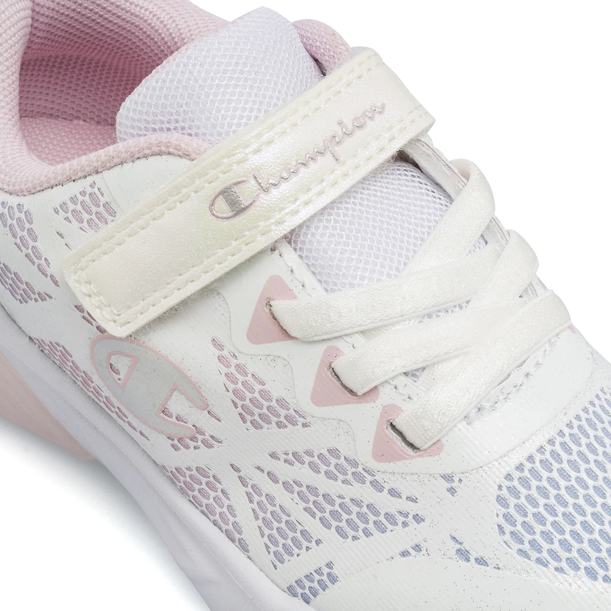 Scarpe primi passi bianche da Bambina con luci e inserti mesh Champion - Image 5