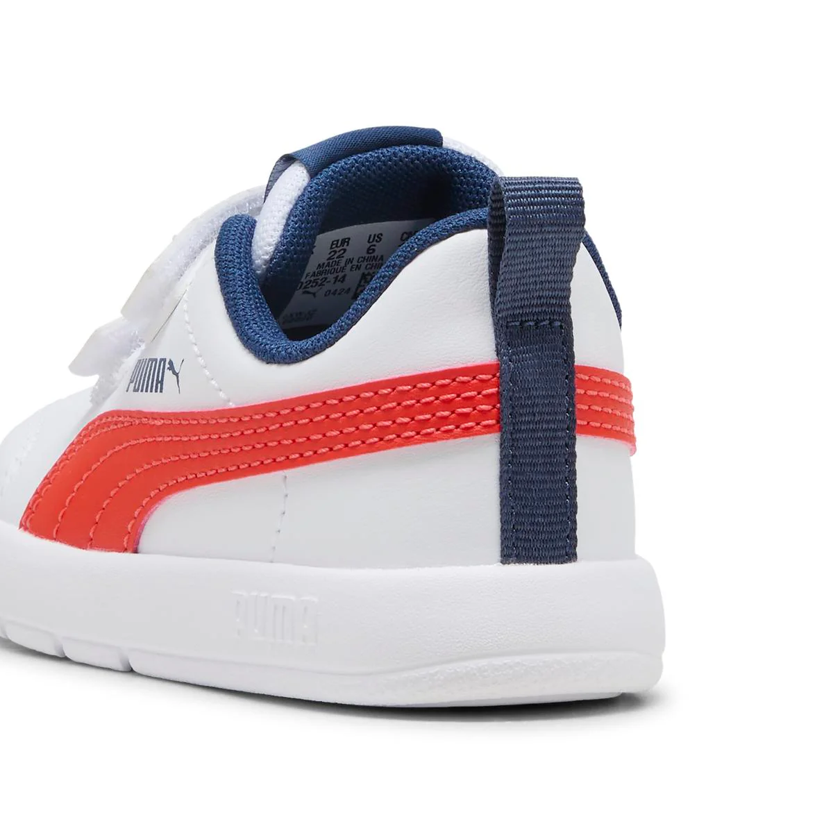 Scarpe Primi passi bianche da Bambino con chiusura a strappo Courtflex V3 V Puma - Image 3