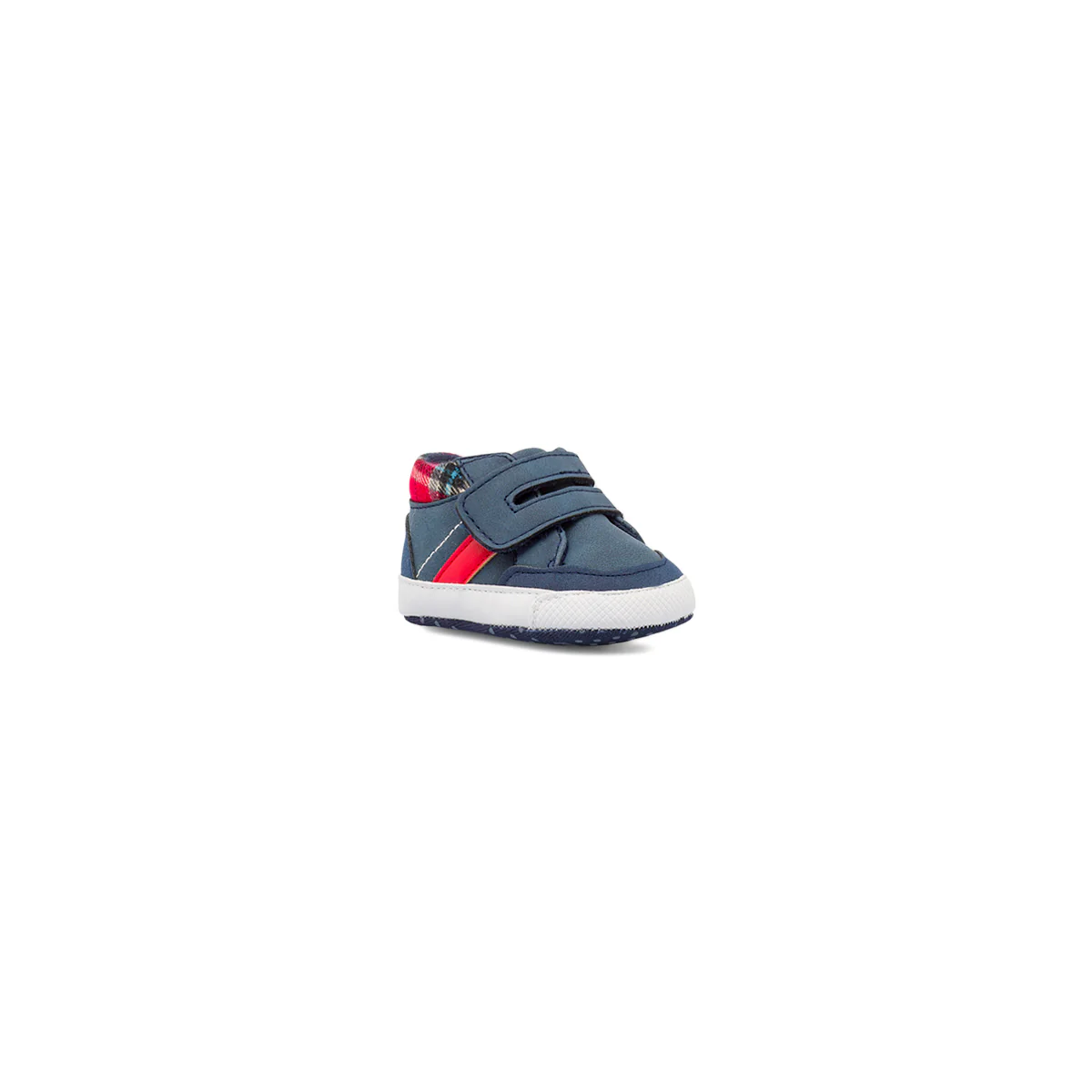 Scarpe Primi Passi blu da bambino con dettagli tartan rossi Chicco - Image 2