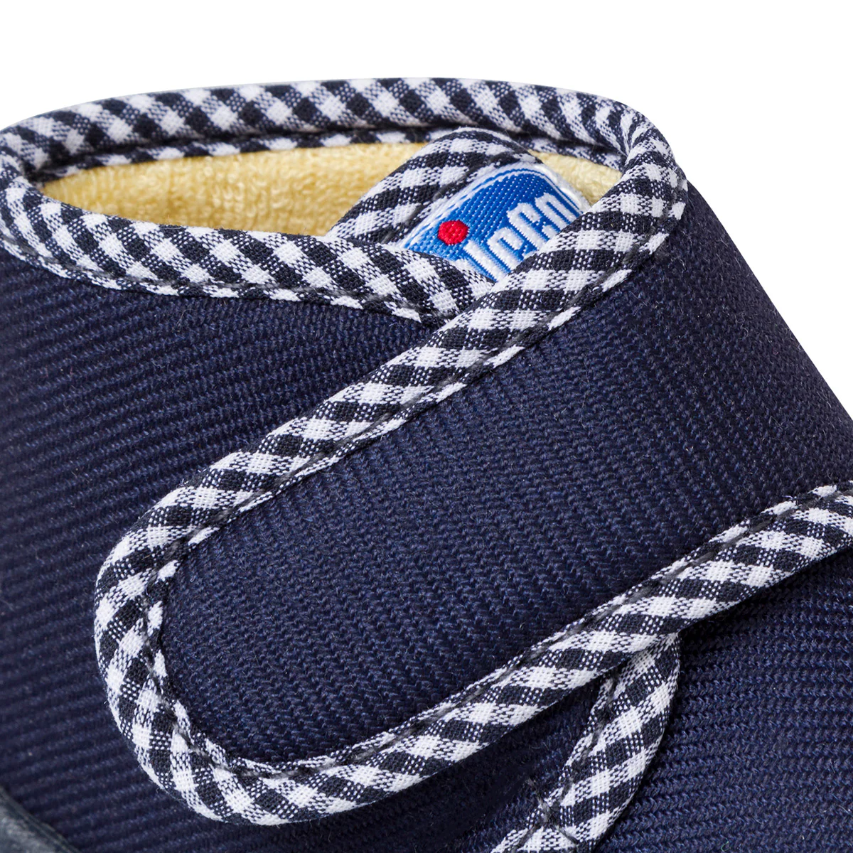 Scarpe primi passi blu da bambino con velcro e dettagli a quadri scozzesi Chicco Taxo - Image 6