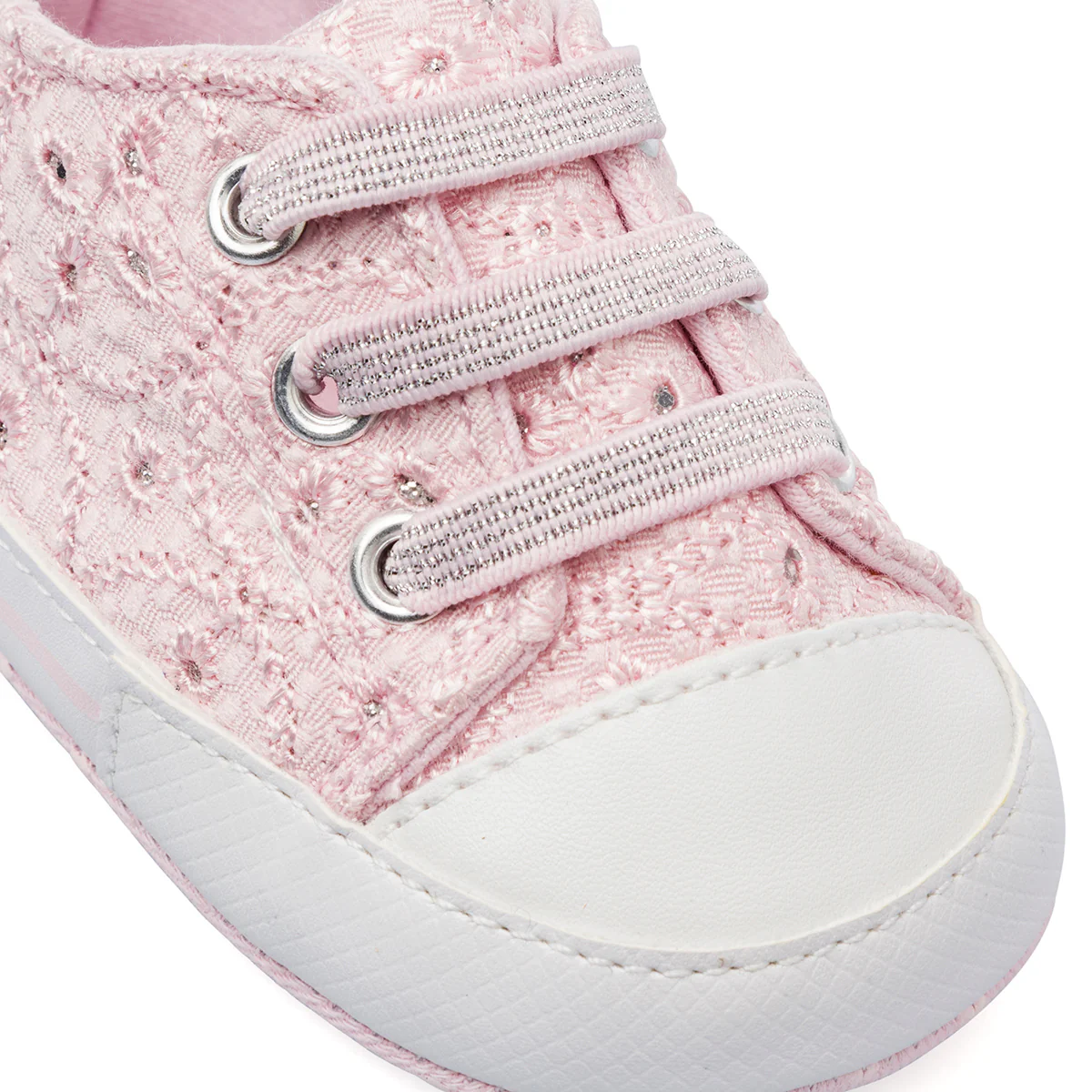 Scarpe Primi passi Rosa da Bambina effetto pizzo sangallo Chicco - Image 4