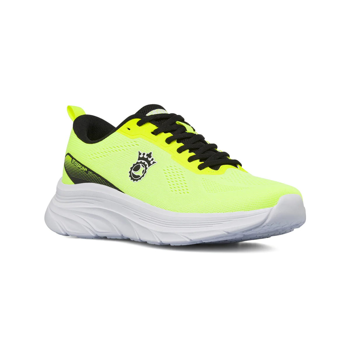 Scarpe Running da uomo Giallo Fluo in materiale sintetico con lacci neri GymRun - Image 2