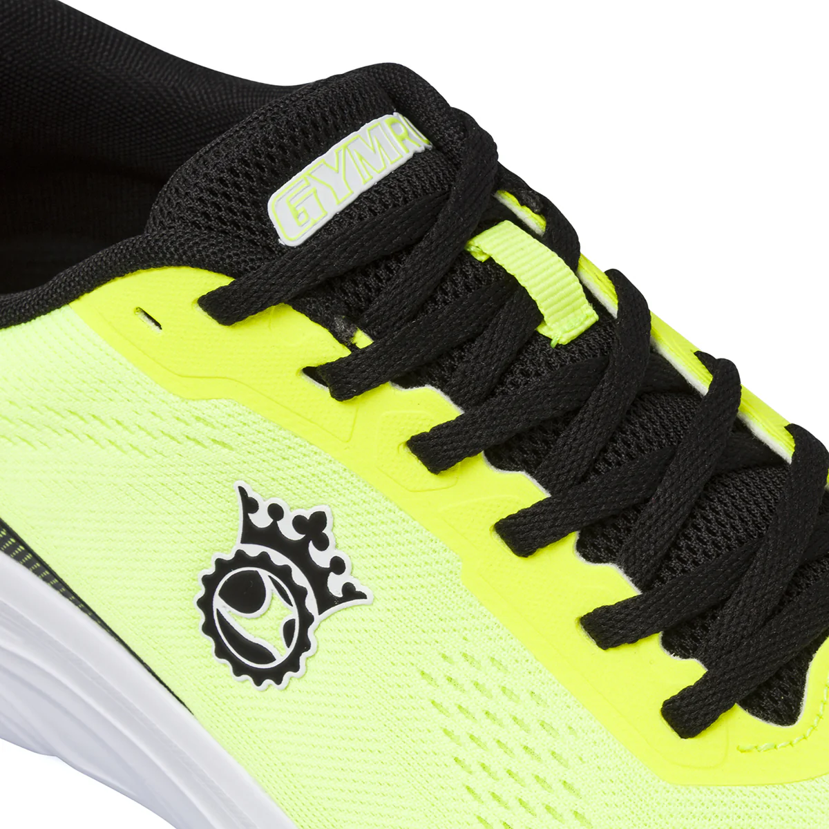 Scarpe Running da uomo Giallo Fluo in materiale sintetico con lacci neri GymRun - Image 4