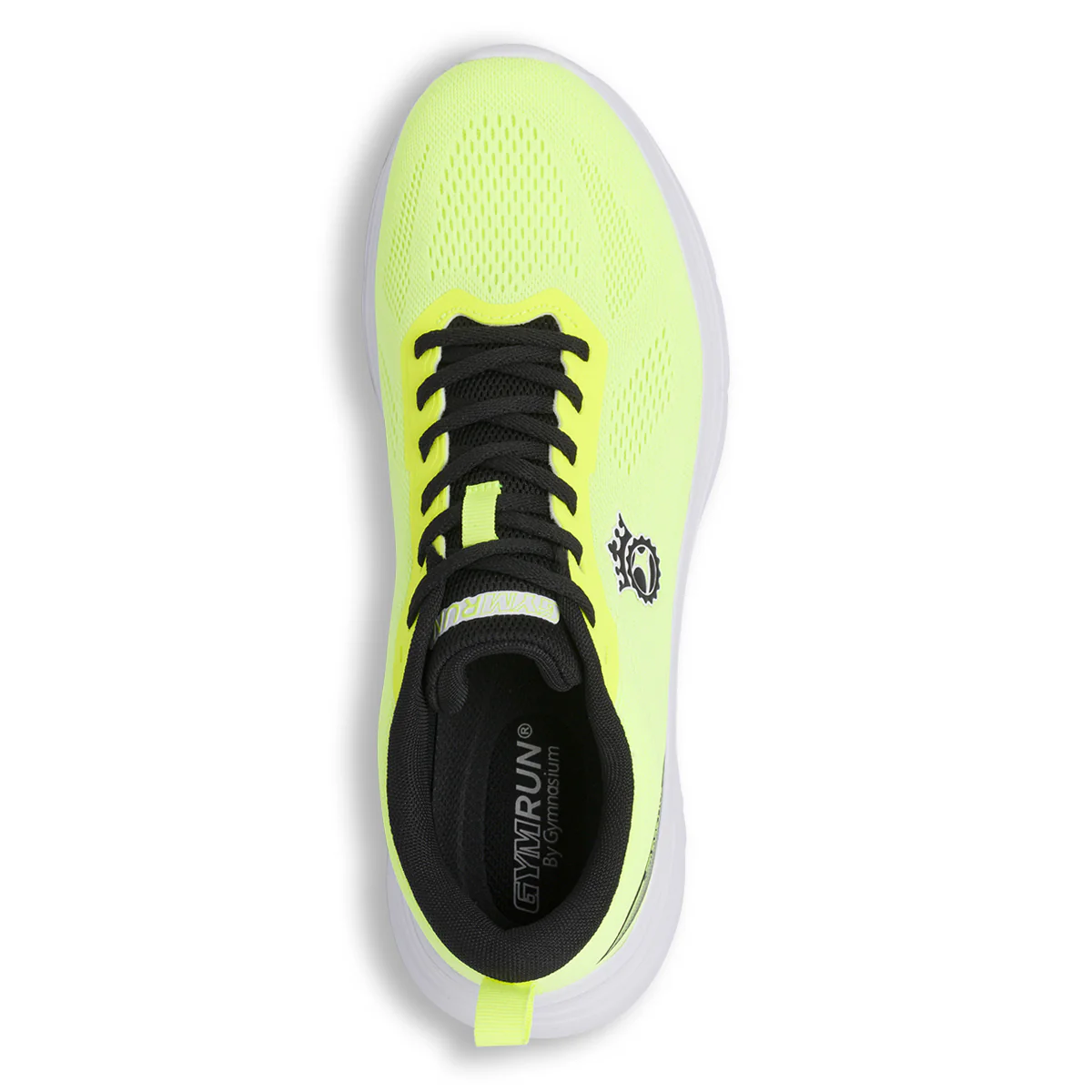 Scarpe Running da uomo Giallo Fluo in materiale sintetico con lacci neri GymRun - Image 5
