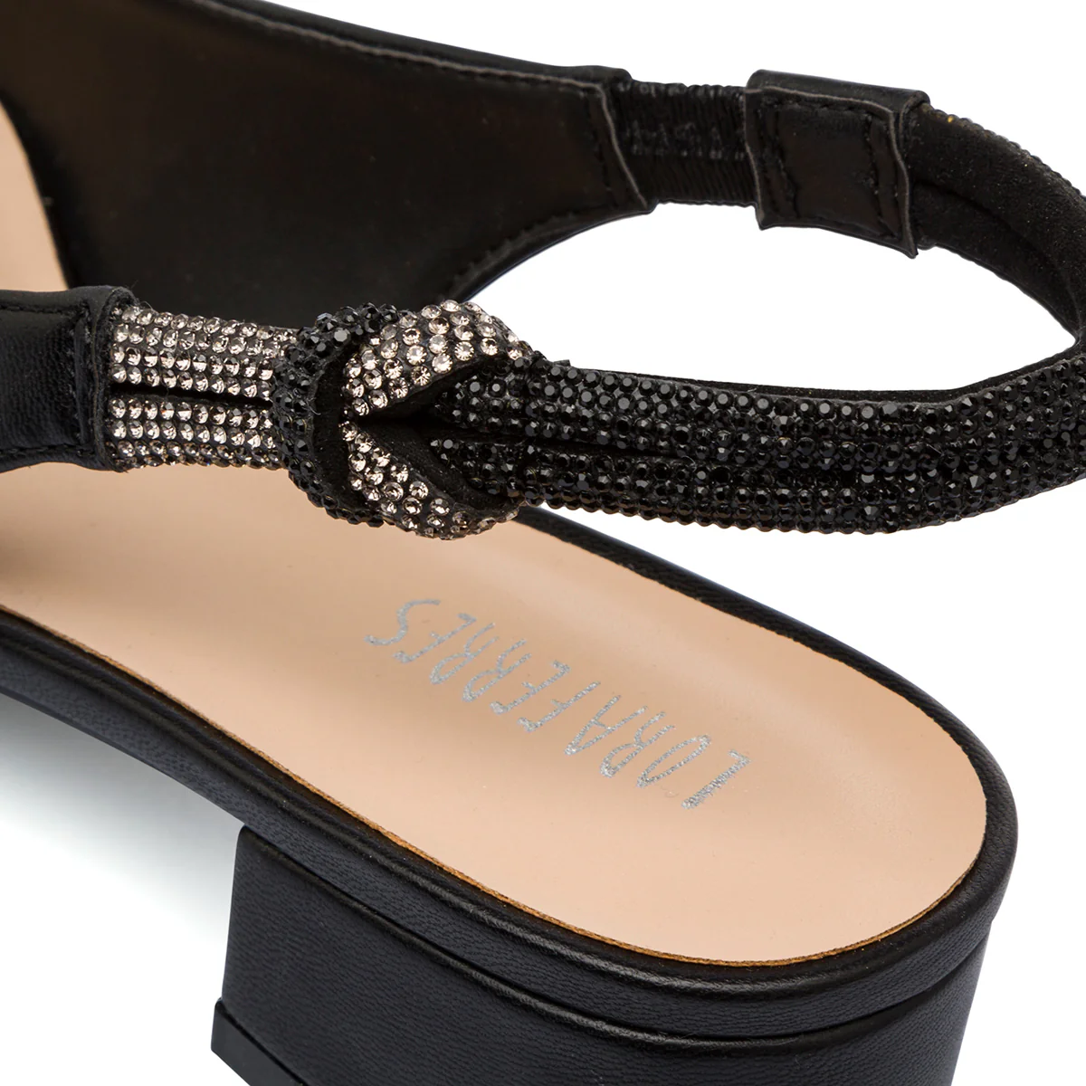 Scarpe Slingback con tacco nere da Donna con cinturino e tacco basso Lora Ferres - Image 5