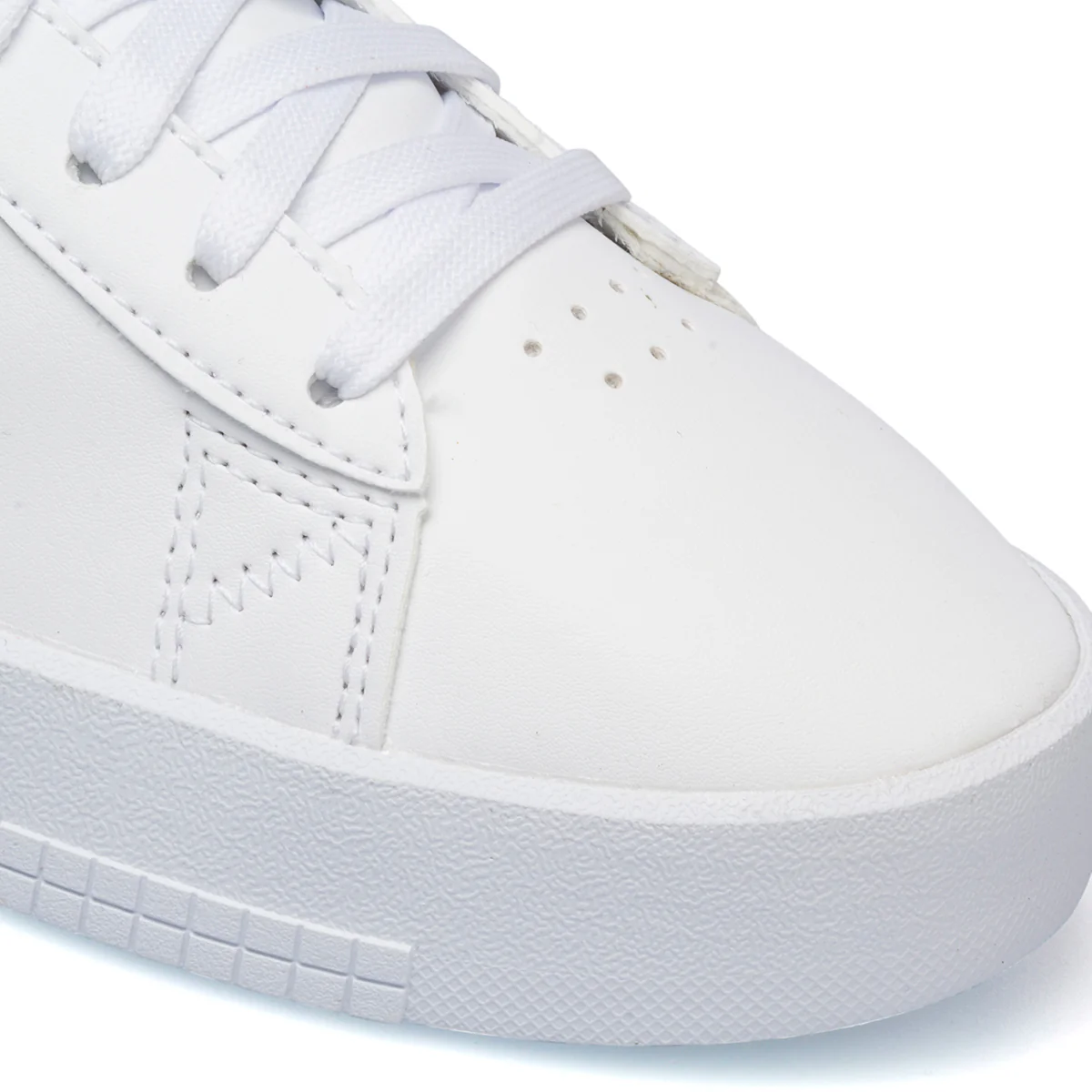 Scarpe sportive bianche da ragazza con striscia effetto laminato Puma Jada Holo Jr - Image 5