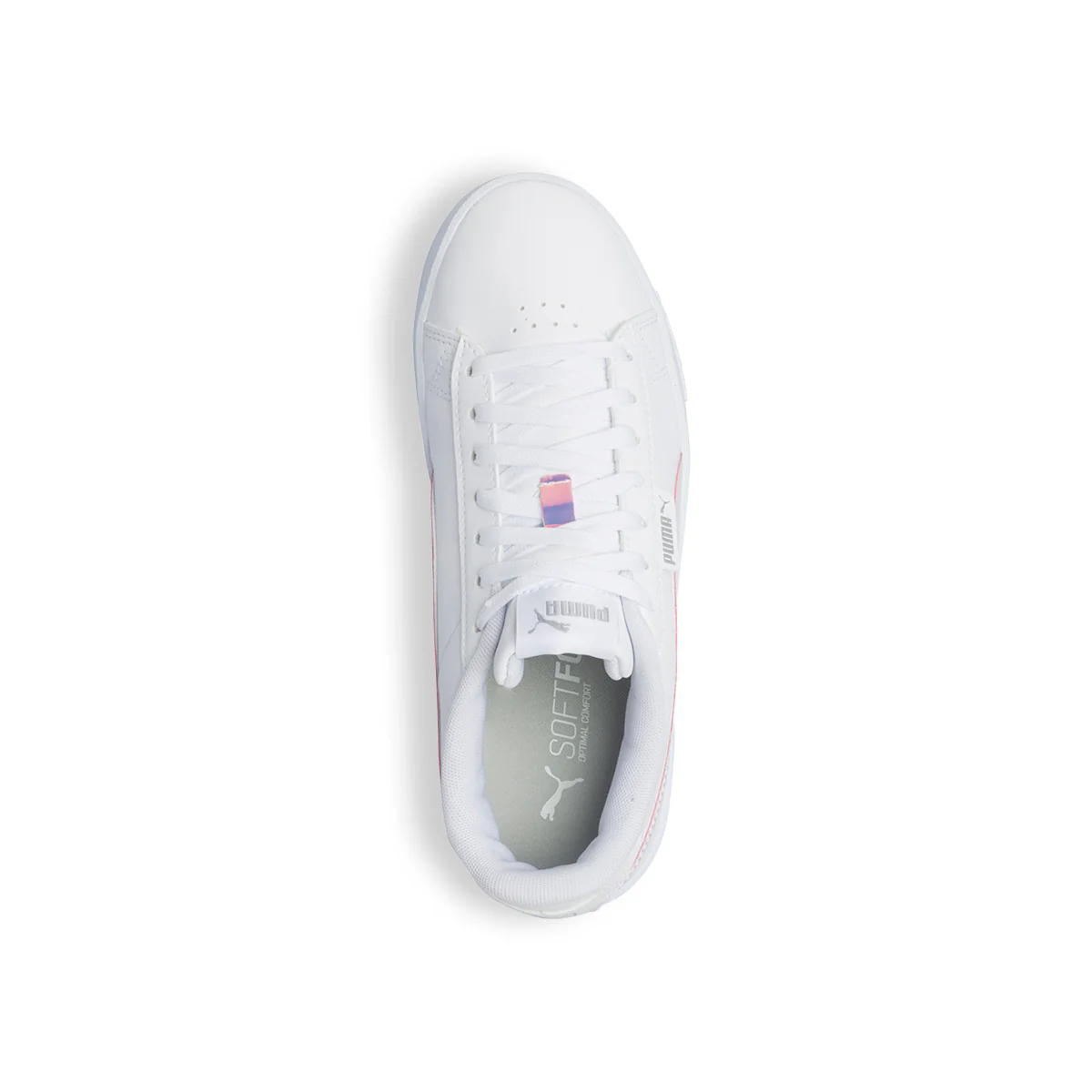 Scarpe sportive bianche da ragazza con striscia effetto laminato Puma Jada Holo Jr - Image 8