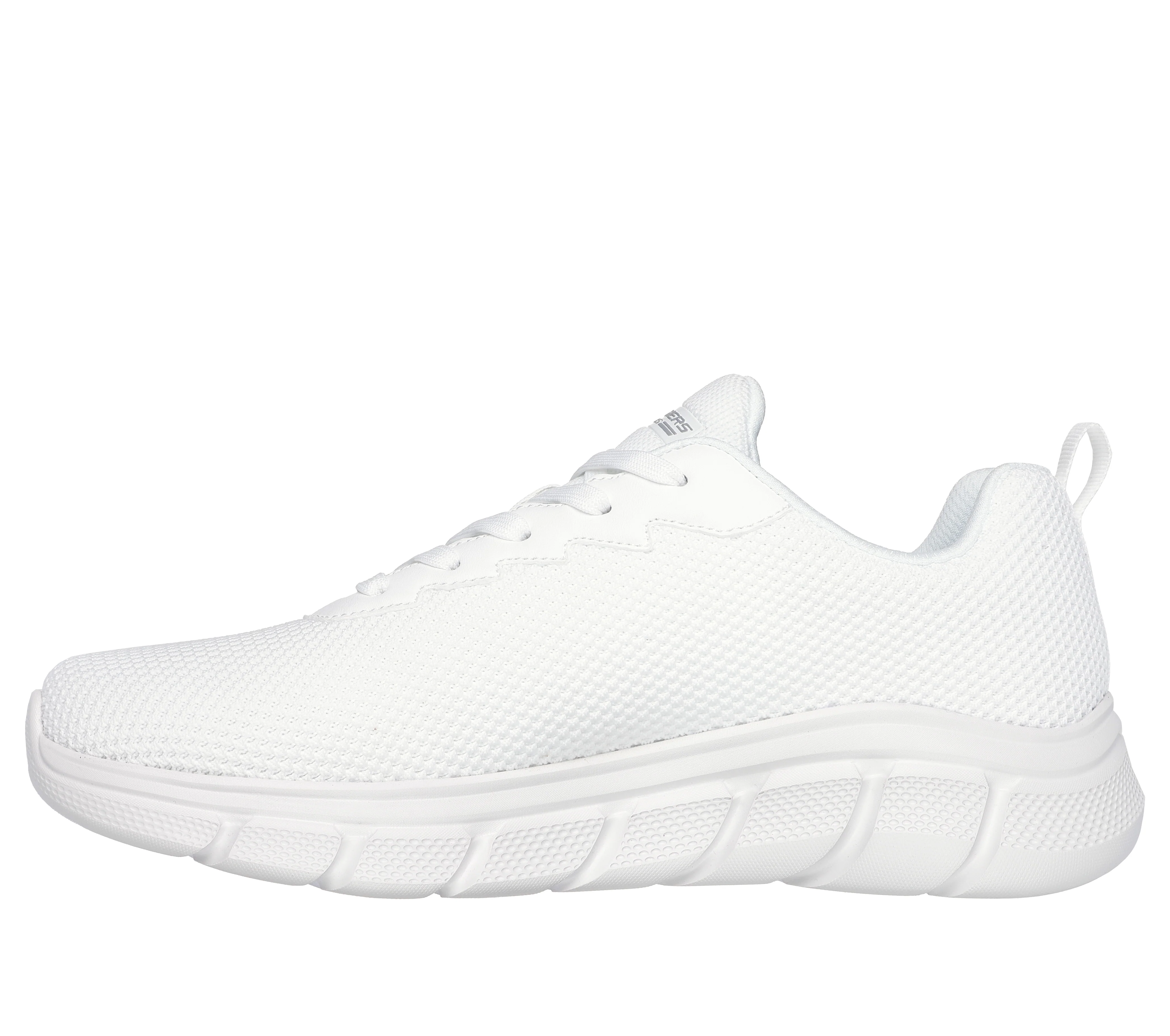 Scarpe sportive bianche da uomo in tessuto mesh Skechers Bobs Sport B Flex - Chill Edge - Image 5
