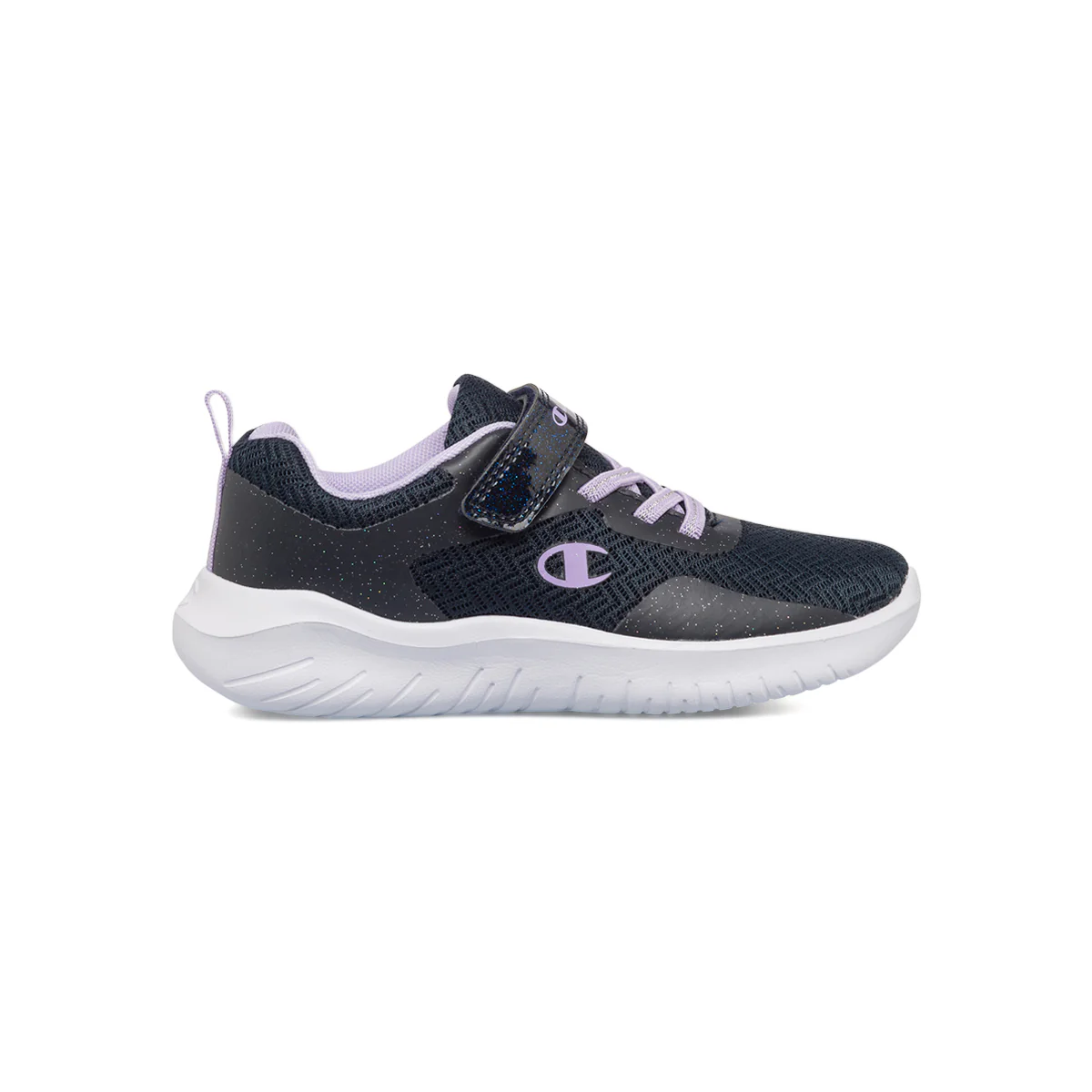 Scarpe sportive blu da bambina con glitter Champion Softy Evolve G Ps